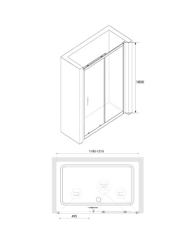 Душевая дверь RGW Classic CL-14 120 32091412-11 профиль Хром стекло прозрачное