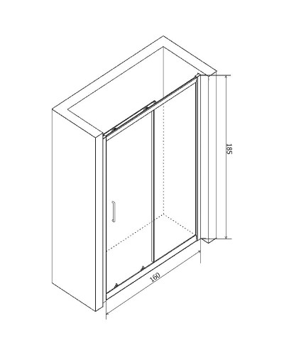 Душевая дверь RGW Classic CL-14-B 160 32091416-14 профиль Черный стекло прозрачное