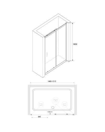 Душевая дверь RGW Classic CL-14-B 150 32091415-14 профиль Черный стекло прозрачное