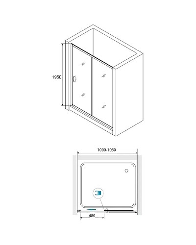 Душевая дверь RGW Passage PA-016 100 350801610-11 профиль Хром стекло прозрачное