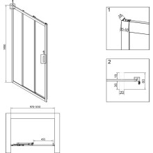 Душевая дверь RGW Passage PA-13 100 06081310-11 профиль Хром стекло прозрачное