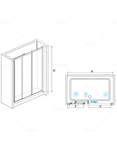Душевая дверь RGW Classic CL-11 80 04091108-51 профиль Хром стекло шиншилла
