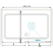 Душевая дверь RGW Tornado TO-18 B 150 41071815-14 профиль Черный стекло прозрачное