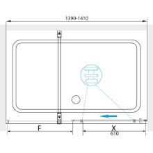 Душевая дверь RGW Tornado TO-18 B 140 41071814-14 профиль Черный стекло прозрачное