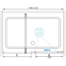 Душевая дверь RGW Tornado TO-18 B 120 41071812-14 профиль Черный стекло прозрачное