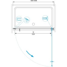 Душевая дверь RGW Hotel HO-011 60 350601106-11 профиль Хром стекло прозрачное