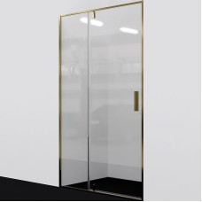 Душевая дверь WasserKRAFT Aisch 100 55P12 профиль Матовое золото стекло прозрачное