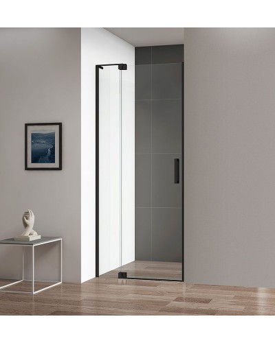 Душевая дверь Cezares Slider 90 SLIDER-B-1-80/90-C-NERO профиль Черный матовый стекло прозрачное