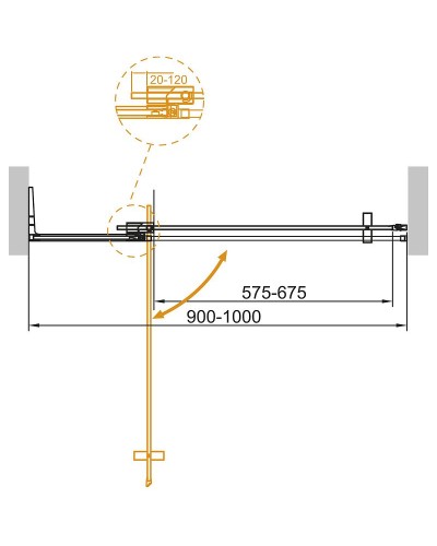 Душевая дверь Cezares Slider 100 SLIDER-B-1-90/100-C-NERO профиль Черный матовый стекло прозрачное