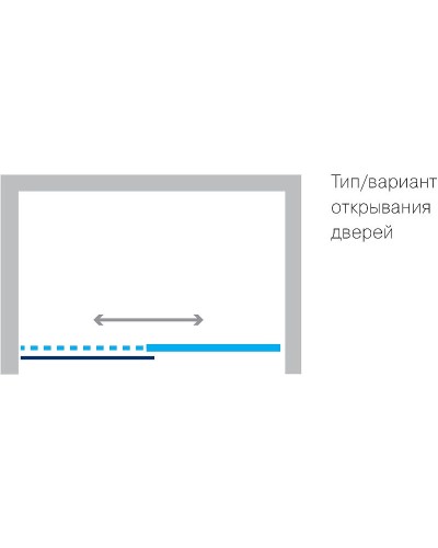 Душевая дверь Koller Pool Trend 120 TD120C профиль Хром стекло прозрачное