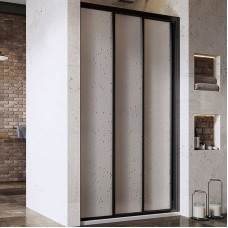 Душевая дверь Ravak Supernova ASDP3-110 00VD03R211 профиль Черный матовый витраж пластик Pearl