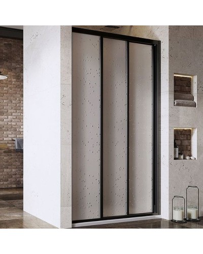 Душевая дверь Ravak Supernova ASDP3-110 00VD03R211 профиль Черный матовый витраж пластик Pearl