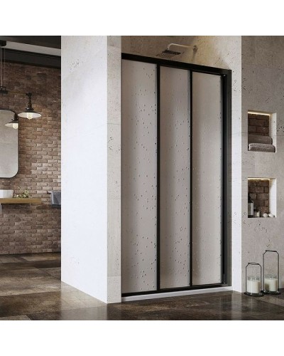 Душевая дверь Ravak Supernova ASDP3-110 00VD03R211 профиль Черный матовый витраж пластик Pearl