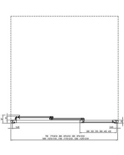 Душевая дверь Ravak Supernova ASDP3-120 00VG03R2ZG профиль Черный матовый стекло Grape