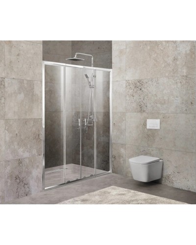 Душевая дверь 150-180 см BelBagno UNIQUE-BF-2-150/180-C-Cr прозрачное