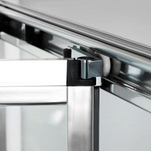 Душевая дверь WasserKRAFT Weser 100 78F12 профиль Хром стекло прозрачное