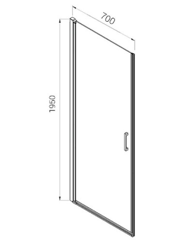 Душевая дверь Vincea Alpha 70 VDP-3AL700CL профиль Хром стекло прозрачное