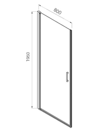Душевая дверь Vincea Alpha 80 VDP-3AL800CL профиль Хром стекло прозрачное