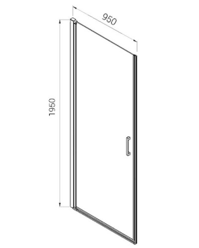 Душевая дверь Vincea Alpha 95 VDP-3AL950CL профиль Хром стекло прозрачное