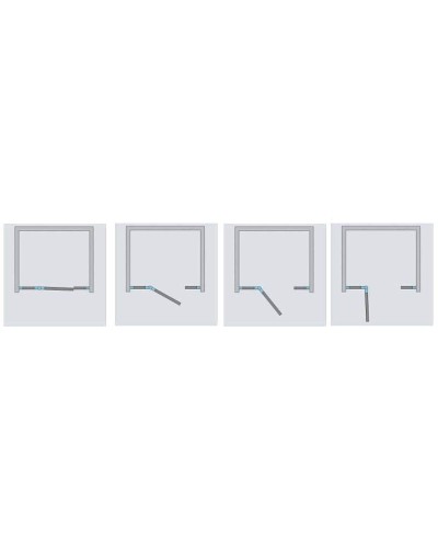 Душевая дверь Radaway Essenza New DWJS 120 L 385031-01-01L петли Хром стекло прозрачное