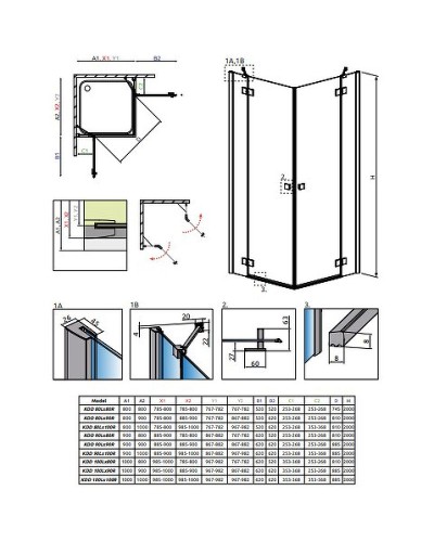 Душевая дверь Radaway Essenza New KDD 90 L 385060-01-01L профиль Хром стекло прозрачное
