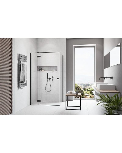 Душевая дверь Radaway Essenza New KDJ 90 L 385044-54-01L профиль Черный стекло прозрачное