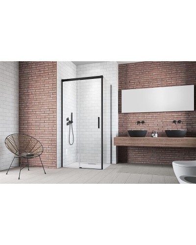 Душевая дверь Radaway Idea Black KDJ 100 L 387040-54-01L профиль Черный стекло прозрачное
