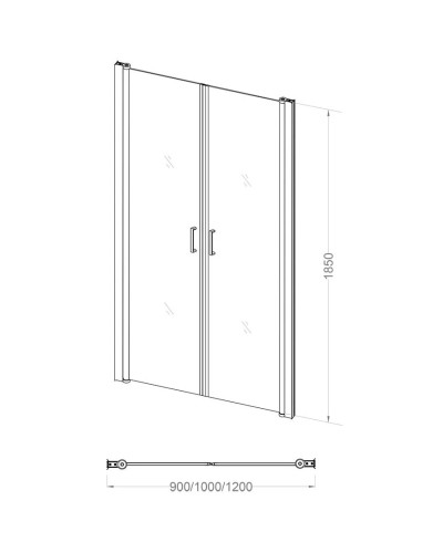 Душевая дверь 80 см Veconi Vianno VN44-80-04-19C1 Frost Line