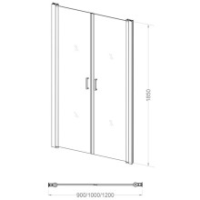 Душевая дверь 120 см Veconi Vianno VN44-120-04-19C1 Frost Line