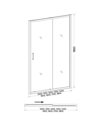 Душевая дверь 160 см Veconi Vianno VN46-160-02-19C1 Pear