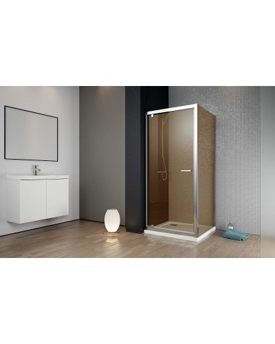 Душевая дверь Radaway Twist DW 70 382000-08 профиль Хром стекло коричневое