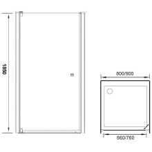 Душевая дверь 80 см Veconi Vianno VN57-80-03-19C2 Fabric