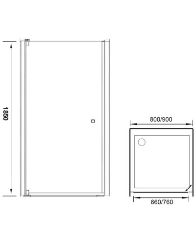 Душевая дверь 90 см Veconi Vianno VN57-90-03-19C2 Fabric
