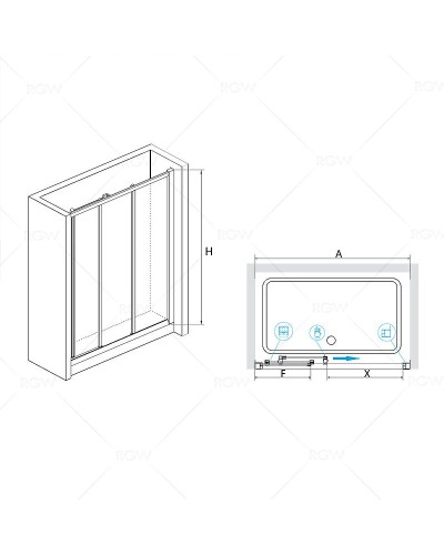 Душевая дверь RGW Classic CL-11 120 04091112-11 профиль Хром стекло прозрачное