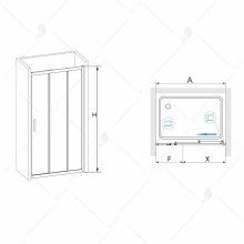 Душевая дверь RGW Passage PA-13 120 06081312-11 профиль Хром стекло прозрачное