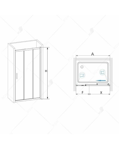 Душевая дверь RGW Passage PA-13 120 06081312-11 профиль Хром стекло прозрачное