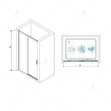 Душевая дверь RGW Leipzig LE-12B 110 34121211-14 профиль Черный стекло прозрачное