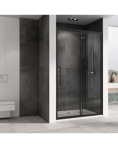 Душевая дверь Abber Schwarzer Diamant 140 AG30140BH профиль Черный стекло прозрачное