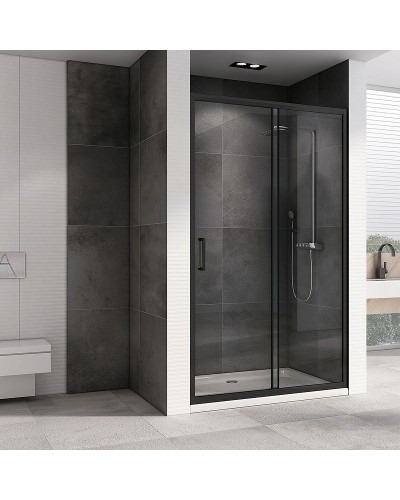 Душевая дверь Abber Schwarzer Diamant 180 AG30180B профиль Черный стекло прозрачное