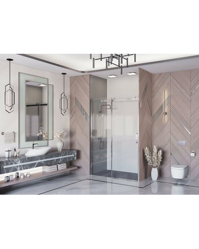 Душевая дверь Ambassador Benefit 130 19021102HX профиль Хром стекло прозрачное