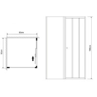 Душевая дверь Grossman Falcon 90 GR-D90Fa профиль Хром стекло прозрачное