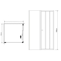 Душевая дверь Grossman Falcon 110 GR-D110Fa профиль Хром стекло прозрачное