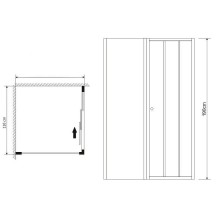 Душевая дверь Grossman Falcon 110 GR-D110Fa профиль Хром стекло прозрачное