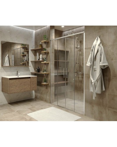 Душевая дверь Grossman Fly 120 GR-D120Fl профиль Хром стекло прозрачное