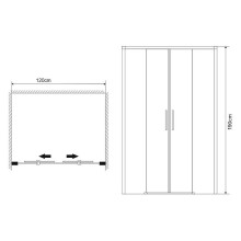 Душевая дверь Grossman Fly 120 GR-D120Fl профиль Хром стекло прозрачное