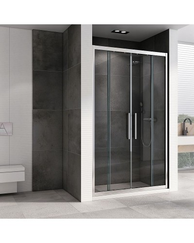 Душевая дверь Abber Schwarzer Diamant 160 AG33160H профиль Хром стекло прозрачное