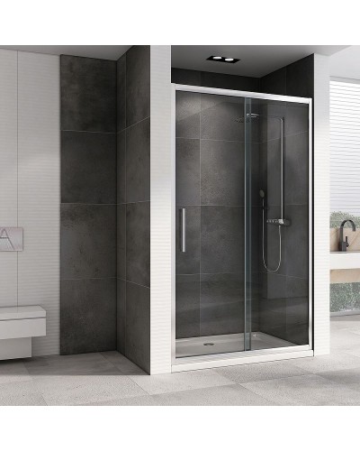 Душевая дверь Abber Schwarzer Diamant 150 AG30150H профиль Хром стекло прозрачное