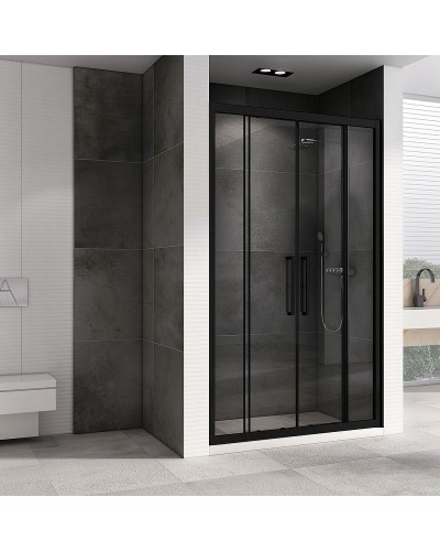 Душевая дверь Abber Schwarzer Diamant 150 AG33150BH профиль Черный стекло прозрачное