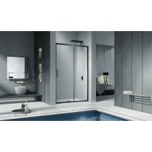 Душевая дверь Good Door Cofe WTW-130-C-B 130 КФ00012 профиль Черный стекло прозрачное