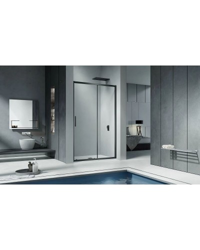 Душевая дверь Good Door Cofe WTW-130-C-B 130 КФ00012 профиль Черный стекло прозрачное